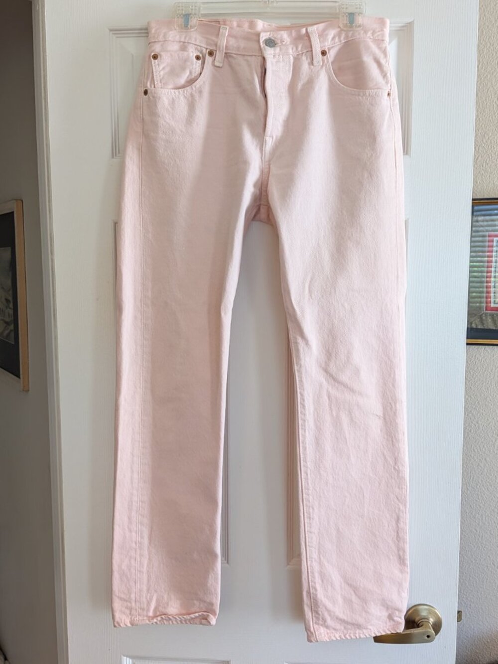 Levi Strauss 501 Jeans PINK W29, L30 button fly